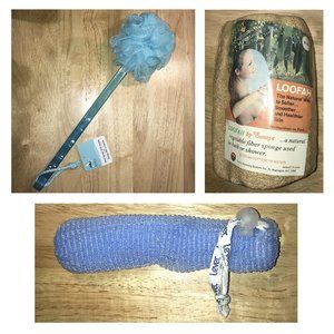 NWT + NWOT Assorted Bath Poufs & Loofah (3)